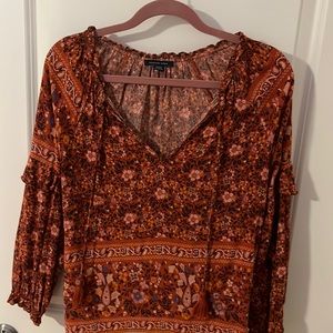 American Eagle Peasant Top, M